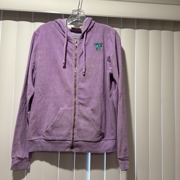 Roller Rabbit lavender disco zip up hoodie. - Picture 6 of 13